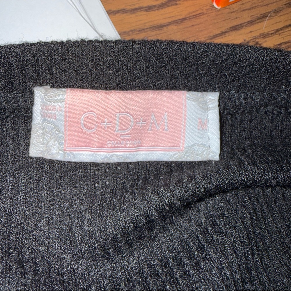 C+D+M Aztec Southwestern Waffle Knit Thermal Pullover Sweater M - Picture 5 of 7